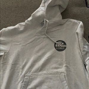 grey slightly worn hoodie